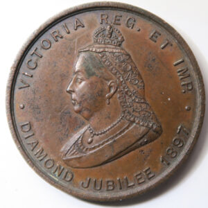 Edinburgh Castle Free Museum T G Middlebrook 1897 Victoria Jubilee bronze medal