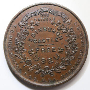 Edinburgh Castle Free Museum T G Middlebrook 1897 Victoria Jubilee bronze medal