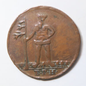 German States Brunswick-Lüneburg-Calenberg-Hannover 1 Pfenning - George I copper coin 1726 KM 64