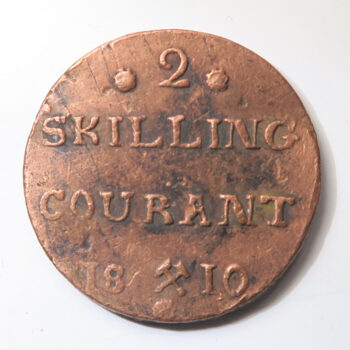 Norway 2 Skilling KM# 280.1 1810 copper coin