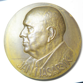 Czechia Czechoslovakia Death of Masaryk 1948 bronze commemorative medal by Kucova