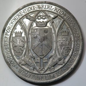 GB South Staffordshire Industrial & Fine Arts Exhibition Wolverhampton pewter medal 1869