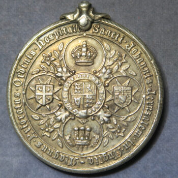 silver Service Medal of the Order of St John portrait of Queen Victoria awarded 1922