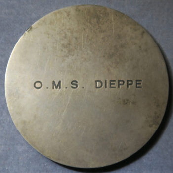 France Offshore & Marine Services OMS Dieppe medal enamelled Map and French cockerel Mid 20th century