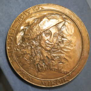 NL Vermeer artist painter bronze commemorative art medal by Mocquot