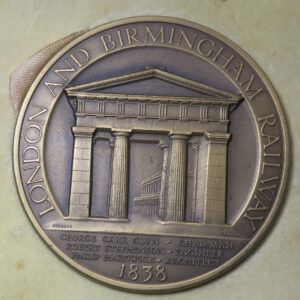 London & Birmingham Railway Centenary Medal 1838-1938 bronze Euston Arch