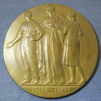 Belgium bronze medal 1915-1940 Oeuvre Nationale des Orphelins de la Guerre War Orphans Oorlogsweezen.