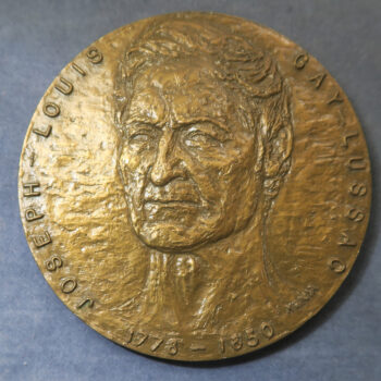 France Gay-Lussac scientist bronze art medal by Xenia 1979