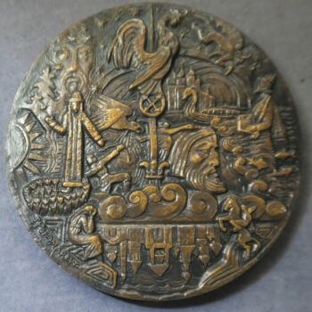 Rimsky-Korsakov Russian composer bronze art medal by Ponamarew 1967