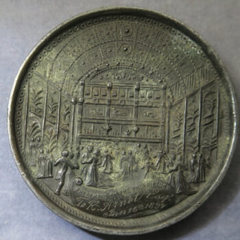 Holborn Restaurant medal, London 1897 R Arnot