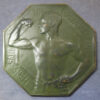 Belgium bronze art medal Mens Sana in Corpore Sana by Pierre Theunis sport early 20th century.