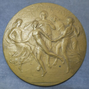 Belgium medal Parsifal opera by Wagner performed 1914 Theatre Royal de la Monnaie Brussels by Devreese