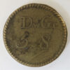 GB Brass Coin Weight for gold guinea coin W1936D 18th century