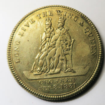 GB Coronation small gilt medal William IV & Adelaide Sep 8 1831