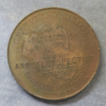 GB Bloomsbury Rifles Prince Consort's Own bronze Centenary medal 1897 annual inspection