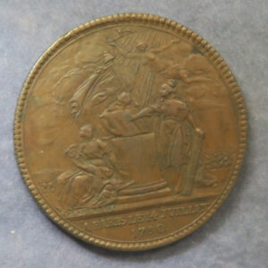 France Confederation des Francais 14 Juillet 1790 Storming of the Bastille bronze jeton medal