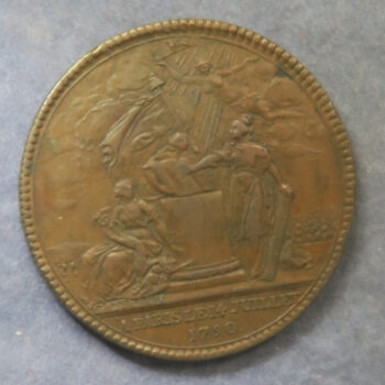 France Confederation des Francais 14 Juillet 1790 Storming of the Bastille bronze jeton medal