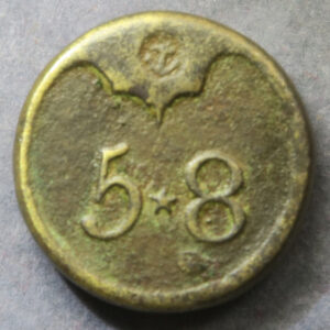 GB Brass Coin Weight for gold guinea coin W1965D 18th century 5 . 8 ctm. anchor