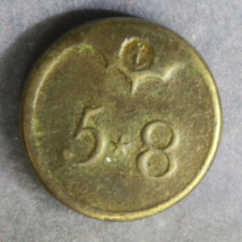 GB Brass Coin Weight for gold guinea coin W1965D 18th century 5 . 8 ctm. anchor