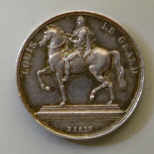 France small medal, statue erected to Louis le Grand 1825