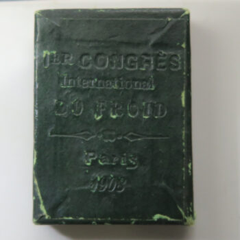 France Intenational Refridgeration Congress 1908 Paris uniface badge medal in card box