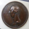 William Pitt portrait medal bt T Wyon copper - Lead backed uniface 1814