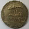 1843 International Railway Aachen Verviers brass jeton medal Belgium Germany by Hart