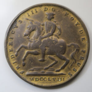 Freserick of Prussia 1758 medal eagle flying Non Bol Cedit