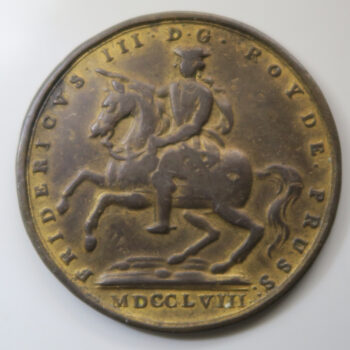 Freserick of Prussia 1758 medal eagle flying Non Bol Cedit