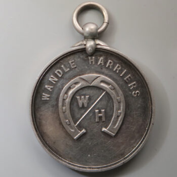 Wandle Harriers silver prize medal fob Athletic club based at Wandsworth Common, London