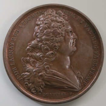 France Louis XIIII - 1719 visit to the Mint by Nicolas de Launay depicts cherubs making coins - by Du Vivier