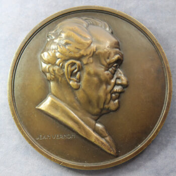 J. Belot  1910-38 bronze medal by Jean Vernon in Art Deco style  France X-Ray