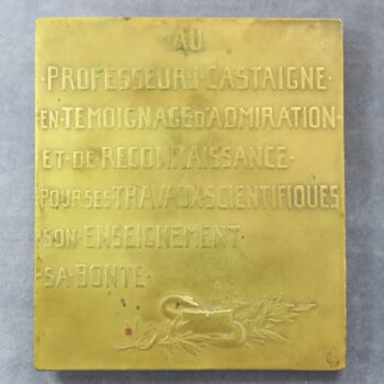 Prof. Joseph Castaigne 1871-1951 plaque by Charles Pillet in 1930   bronze plaque - medical medal