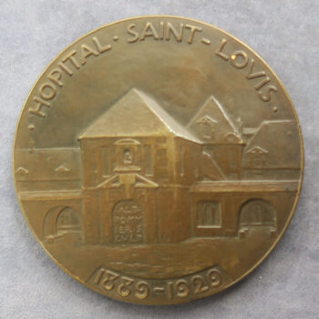 RAYMOND-JACQUES SABOURAUD (1864-1938) Hospital Saint Louis 1889-1929   By Albert Pommier - Bronze medical medal
