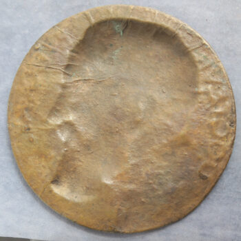 DOCTEVR  E. DOVAY uniface cast bronze portrait by Dautel 1928  110.7mm- Bronze medical medal