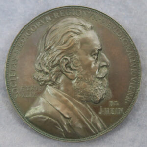 Austria Dr Hans Adler rev  Dr J Helm Viennese medical society donated by Dr. Cal,   Bronze medical medal