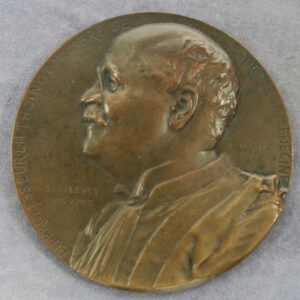 Prof. L H Thoinot 1907 bronze medal by  JH Champeil    France Bronze medical medal