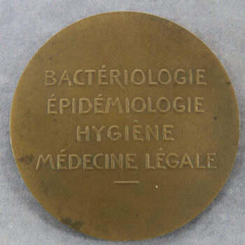 Prof. L H Thoinot 1907 bronze medal by  JH Champeil    France Bronze medical medal
