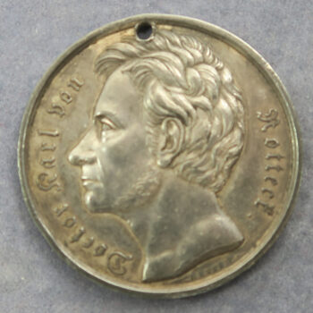 Dr Carl von Rotterl   1832 silver medal by Neuss holed  28.4mm   Germany medical medal