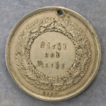 Dr Carl von Rotterl   1832 silver medal by Neuss holed  28.4mm   Germany medical medal