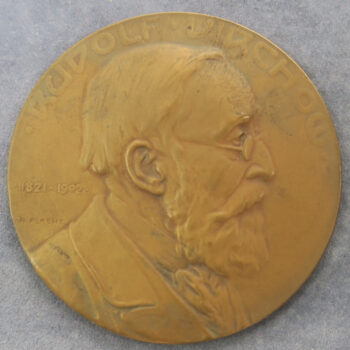  Rudolf Virchow (1821-1902) portrait by  R Placht bronze  55mm  Germany medical medal