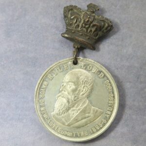 Foundation stone laid of the Royal Victoria Infirmary Newcastle on Tyne 1900 medal pewter 38mm