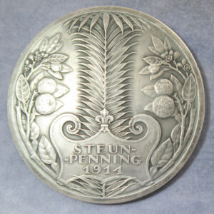 Je maintiendrai, Steun-Penning, 1914 silver medal Dutch support fpr Belgium - 65.3mm