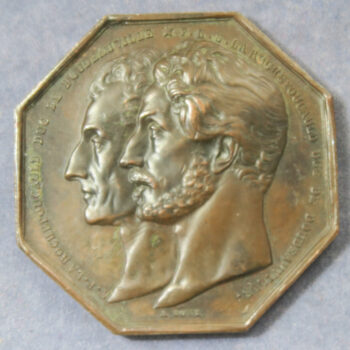 France Insurance Jeton, 1842 La Concorde copper medal