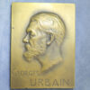 Georges Urbain (1872-1938) French chemist who was an early worker on Rare Earth elaments &c. bronze Art Deco plaque medal