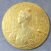 France Ville de Lille gold plated silver medal Art Nouveau style by Alphee Dubois