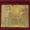 France: La Lecon D’Armes by Ernesta Robert Merignac. (1907) bronze plaque medal awarded 1922 to R. Frater at the Dieppe Sabre Competition