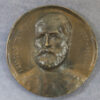 France: Francois Merignac 1817-81 in fencing jacket portrait by Ernesta Robert Merignac cast bronze 45.4mm