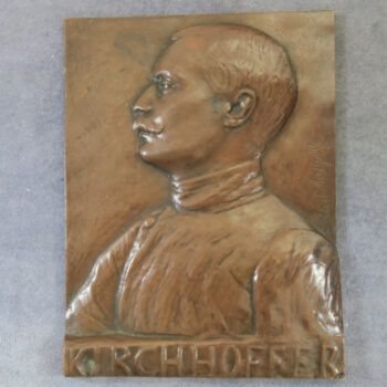 rance: Kirchhoffer 1873-1913 portrait by Ernesta Robert Merignac c.1900 copper electroformed plaque 75x45mm