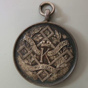 UK Athletics silver medal Polytechnic Harriers, The Kinnard Inter Club Trophy - fob type medal